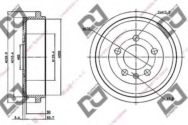 BR1018 Tambur frana DJ PARTS 