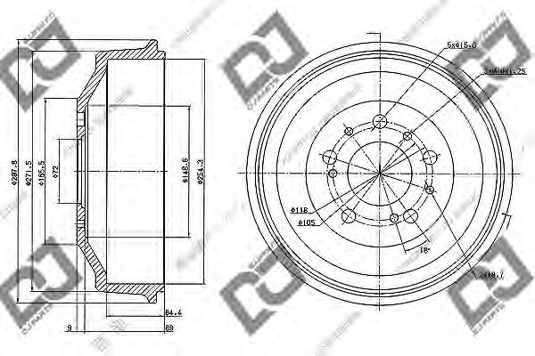 BR1037 Tambur frana DJ PARTS 