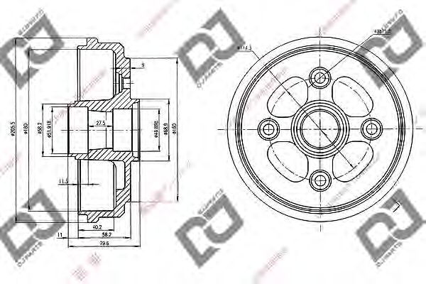 BR1055 Tambur frana DJ PARTS 
