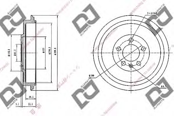 BR1063 Tambur frana DJ PARTS 