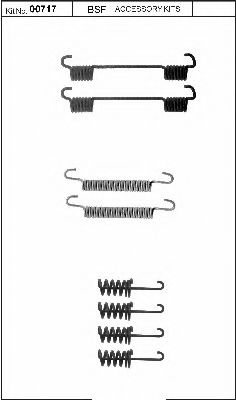 00717 set accesorii, saboti frana parcare BSF 