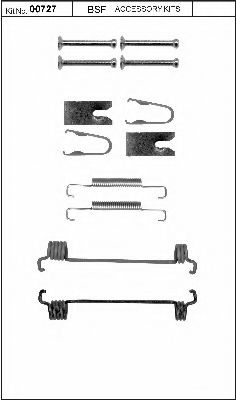 00727 set accesorii, saboti frana parcare BSF 