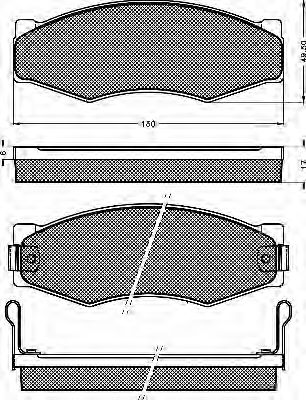 set placute frana,frana disc