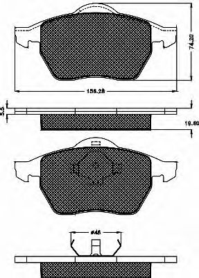 set placute frana,frana disc