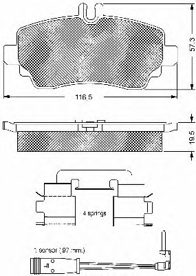 set placute frana,frana disc