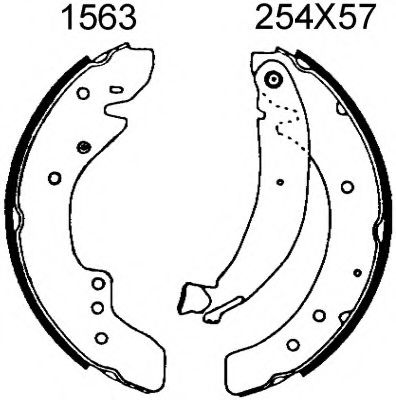 6288 Set frana, frana tambur BSF 