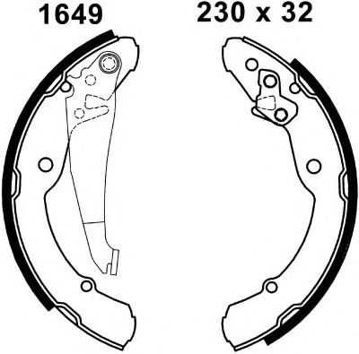 6422 Set frana, frana tambur BSF 