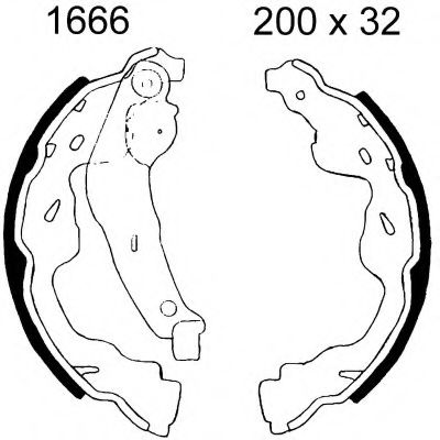 7529 Set frana, frana tambur BSF 