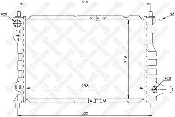 10-25435-SX Radiator, racire motor STELLOX 
