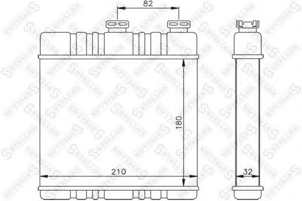 10-35071-SX Schimbator caldura, incalzire habitaclu STELLOX 
