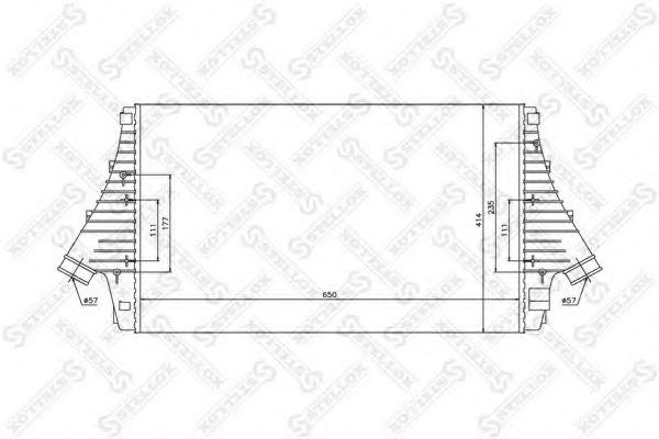 10-40197-SX Intercooler, compresor STELLOX 