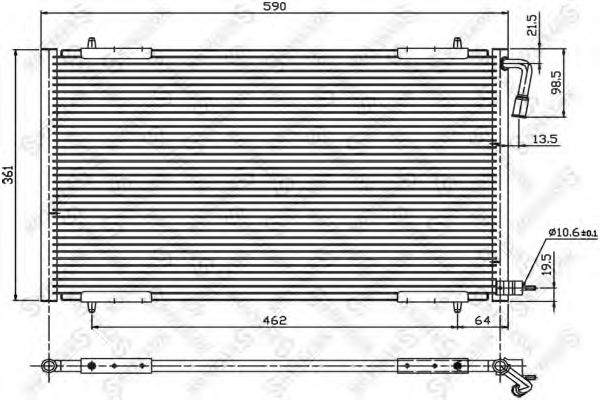 10-45002-SX Condensator, climatizare STELLOX 