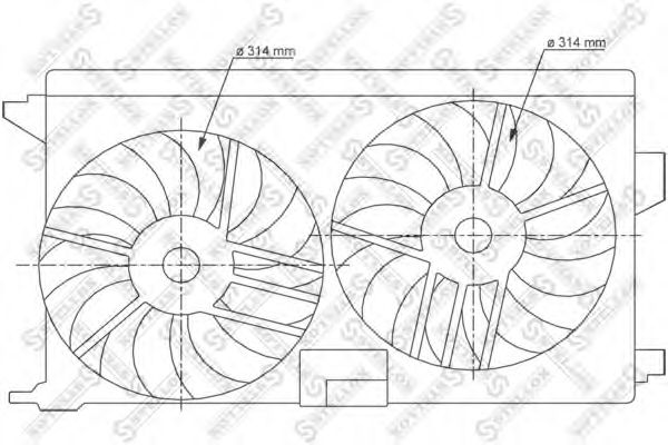 29-99054-SX Ventilator, radiator STELLOX 