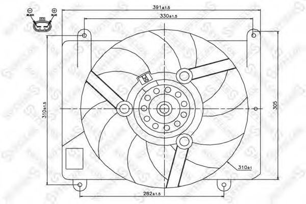 29-99059-SX Ventilator, radiator STELLOX 