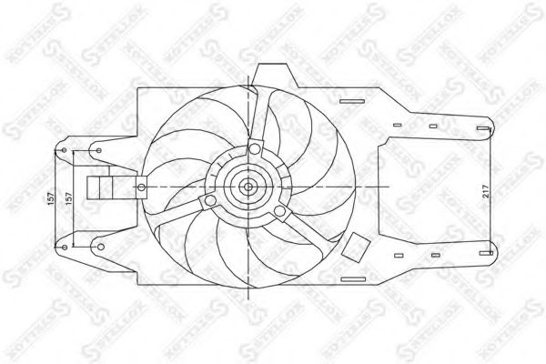 29-99116-SX Ventilator, radiator STELLOX 