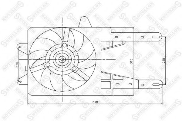29-99293-SX Ventilator, radiator STELLOX 