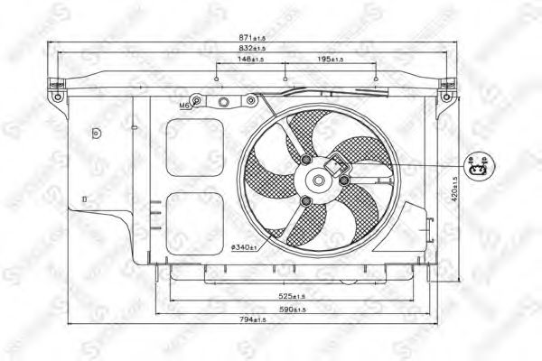 Ventilator, radiator