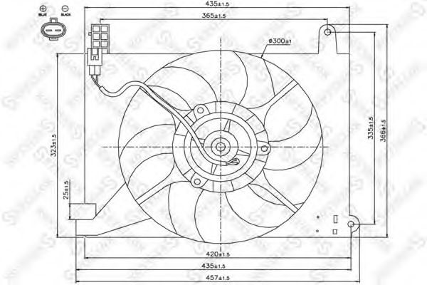 29-99443-SX Ventilator, radiator STELLOX 