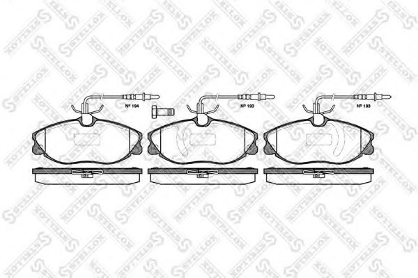set placute frana,frana disc
