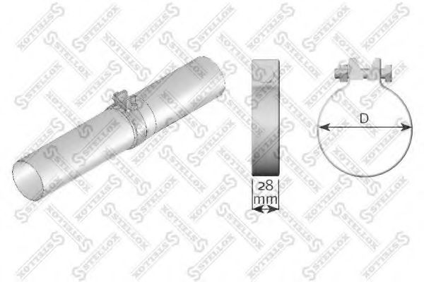 82-01071-SX Conector teava, sistem de esapament STELLOX 
