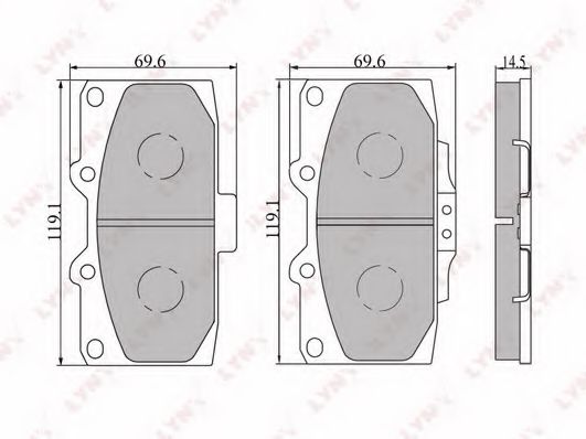 set placute frana,frana disc
