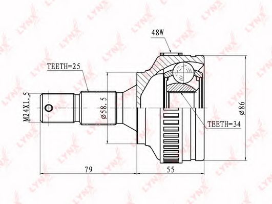 CO-2239A Set articulatie, planetara LYNXauto 