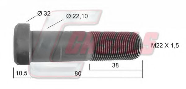 21238 Bolt roata CASALS 
