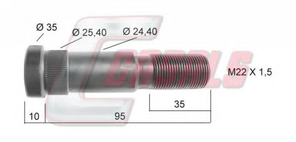 21260 Bolt roata CASALS 