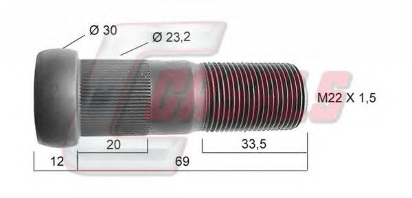 21467 Bolt roata CASALS 