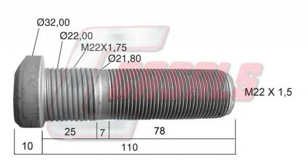 21493 Bolt roata CASALS 