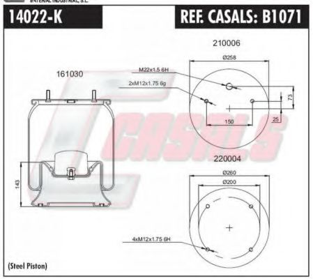 B1071 Burduf, suspensie pneumatica CASALS 