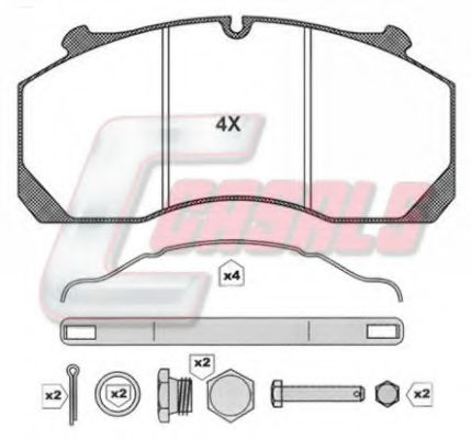 set placute frana,frana disc