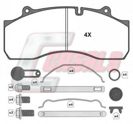 set placute frana,frana disc