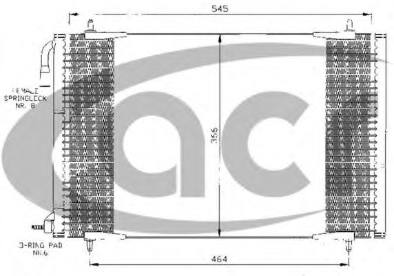 300084 Condensator, climatizare ACR 