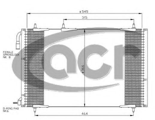 300097 Condensator, climatizare ACR 