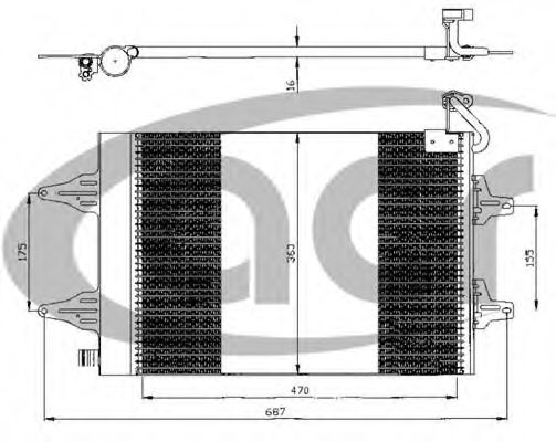 300525 Condensator, climatizare ACR 