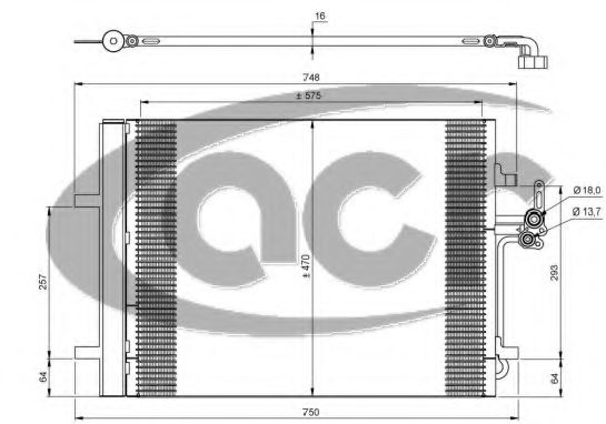 300687 Condensator, climatizare ACR 