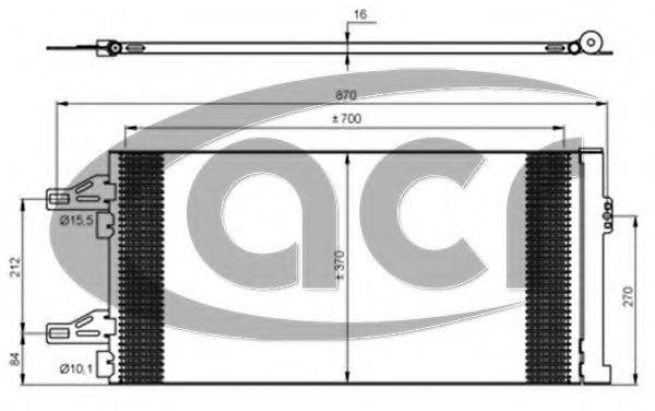 300688 Condensator, climatizare ACR 