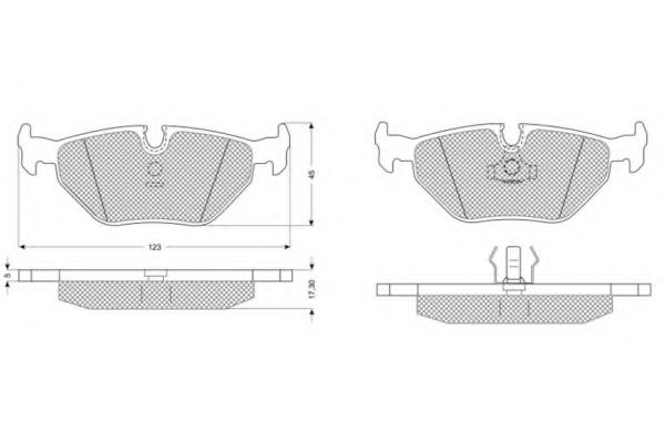 set placute frana,frana disc