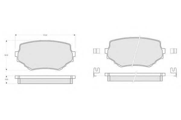 set placute frana,frana disc