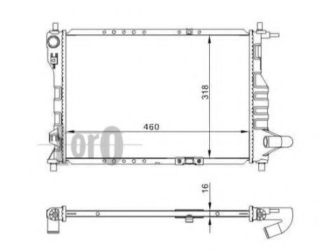 007-017-0006 Radiator, racire motor LORO 