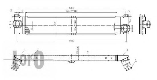 016-018-0006 Intercooler, compresor LORO 
