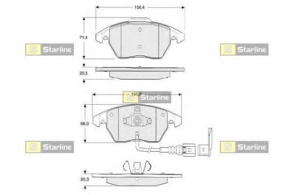 set placute frana,frana disc