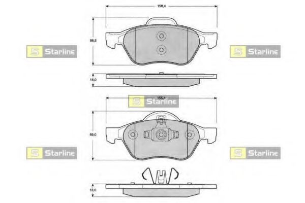 set placute frana,frana disc