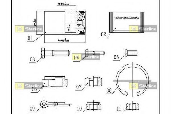Set rulment roata