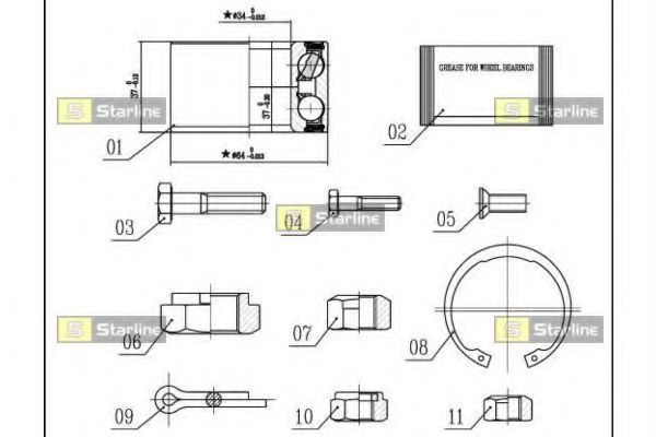 Set rulment roata