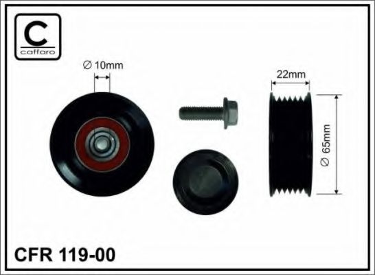 119-00 Rola ghidare/conducere, curea transmisie CAFFARO 