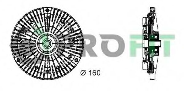 1720-3010 Cupla, ventilator radiator PROFIT 