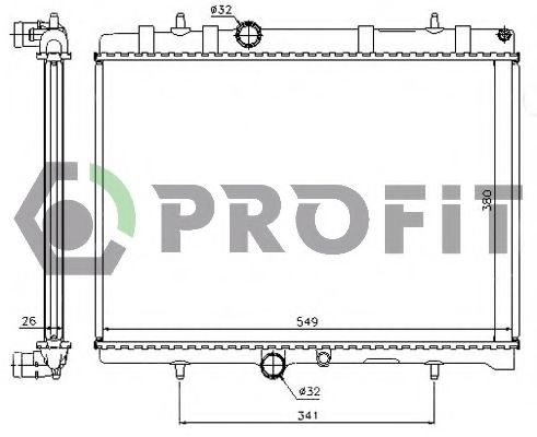 PR 0522A1 Radiator, racire motor PROFIT 