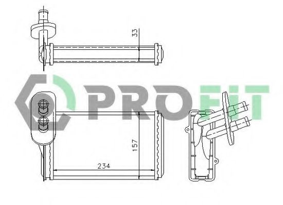 PR 9537N1 Schimbator caldura, incalzire habitaclu PROFIT 
